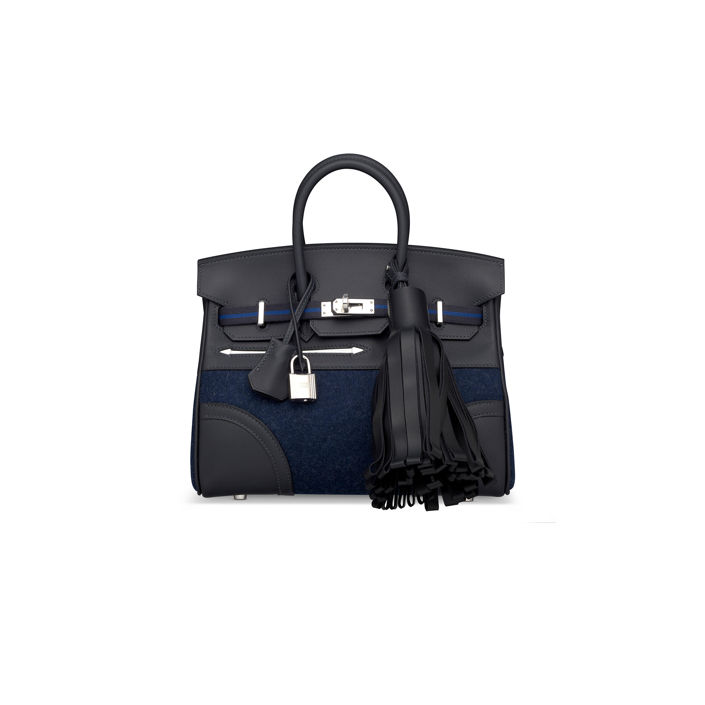 HERMES MASTER BIRKIN 25 GO TEAM BLEU NUIT SWIFT BAG (25*20*13cm)